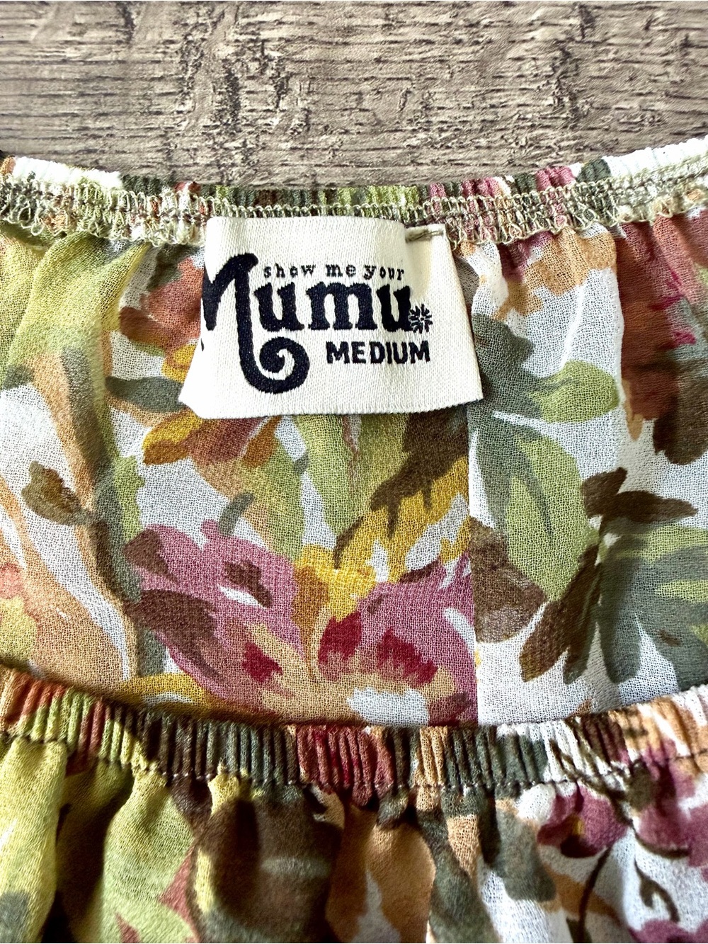 Show Me Your Mumu Lima Scrunch Top Floral Off Shoulder Boho Medium - Picture 5 of 9